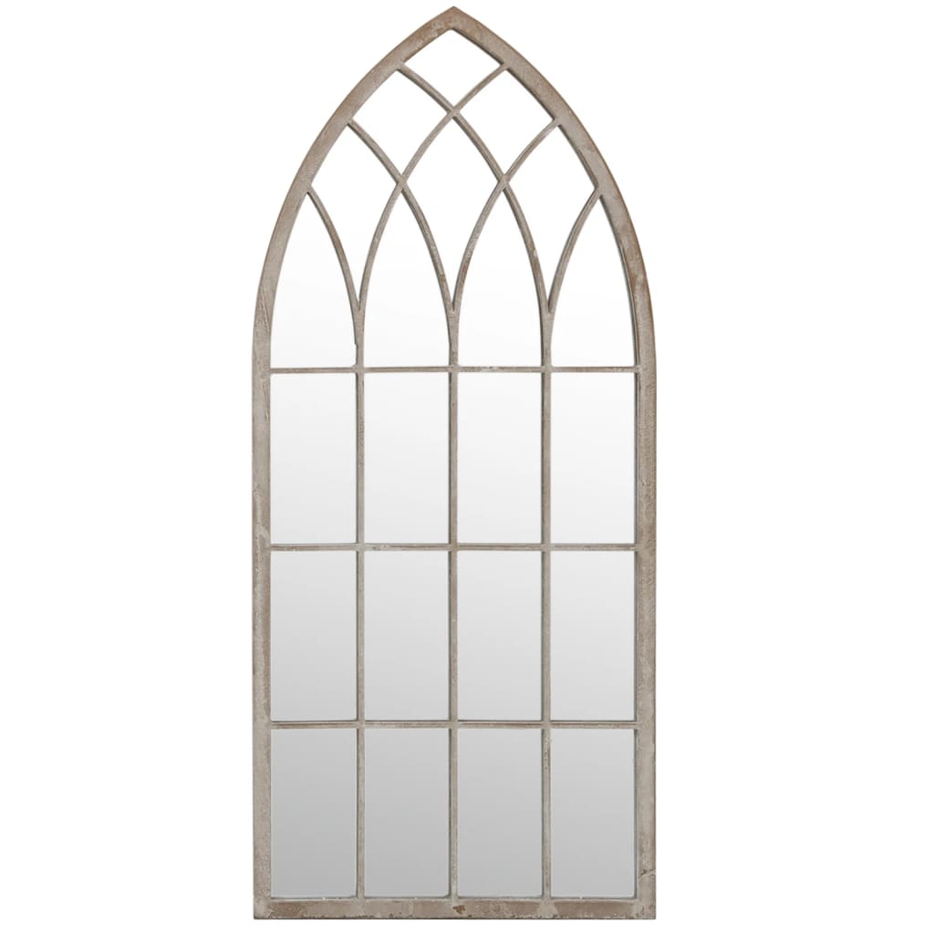 vidaXL Garden Mirror Sand 100x45 cm Iron for Outdoor Use