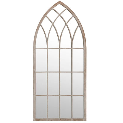 vidaXL Garden Mirror Sand 100x45 cm Iron for Outdoor Use