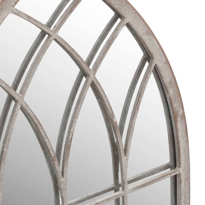 vidaXL Garden Mirror Sand 100x45 cm Iron for Outdoor Use