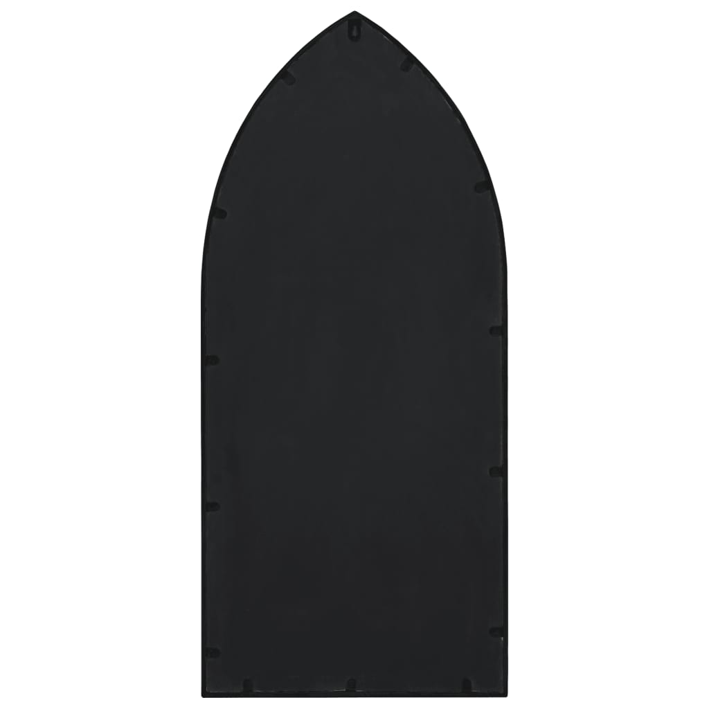 vidaXL Garden Mirror Black 100x45 cm Iron for Outdoor Use