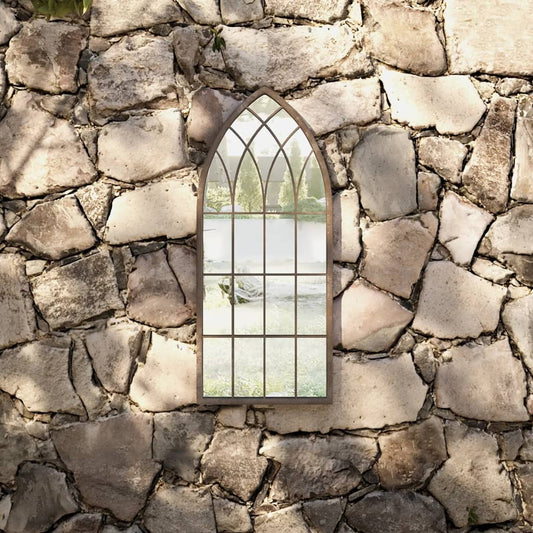 318343 vidaXL Garden Mirror Sand 70x30 cm Iron for Outdoor Use