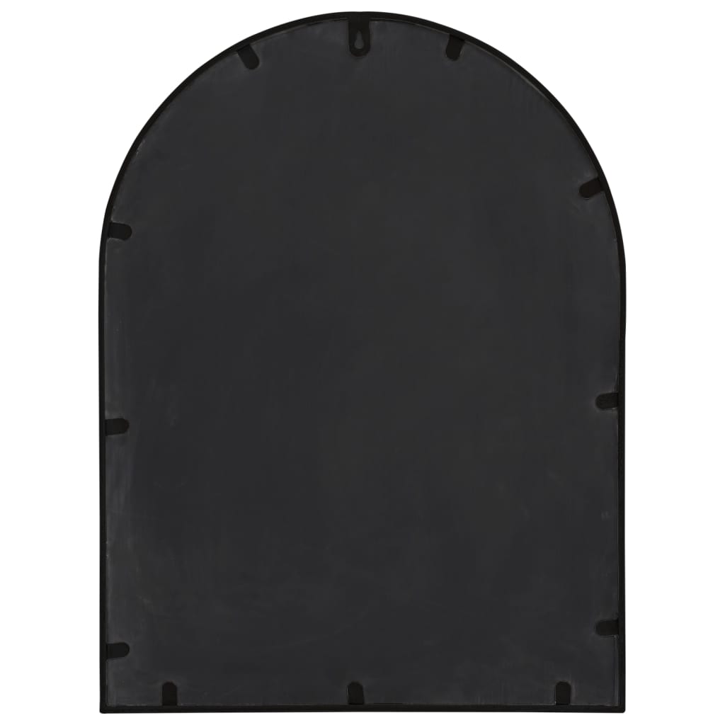 vidaXL Garden Mirror | Black | Iron, Glass | Medium | Decorative Inlays