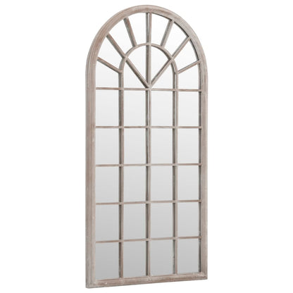vidaXL Garden Mirror Sand 90x45 cm Iron for Outdoor Use