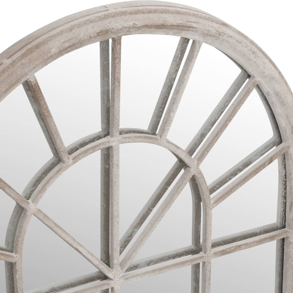 vidaXL Garden Mirror Sand 90x45 cm Iron for Outdoor Use
