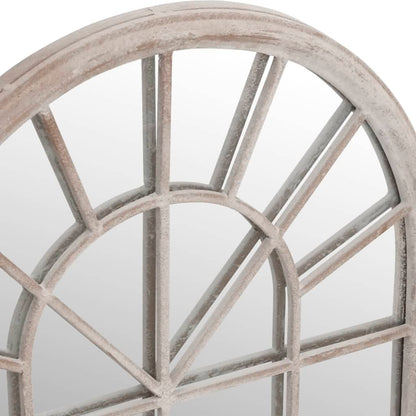 vidaXL Garden Mirror Sand 90x45 cm Iron for Outdoor Use