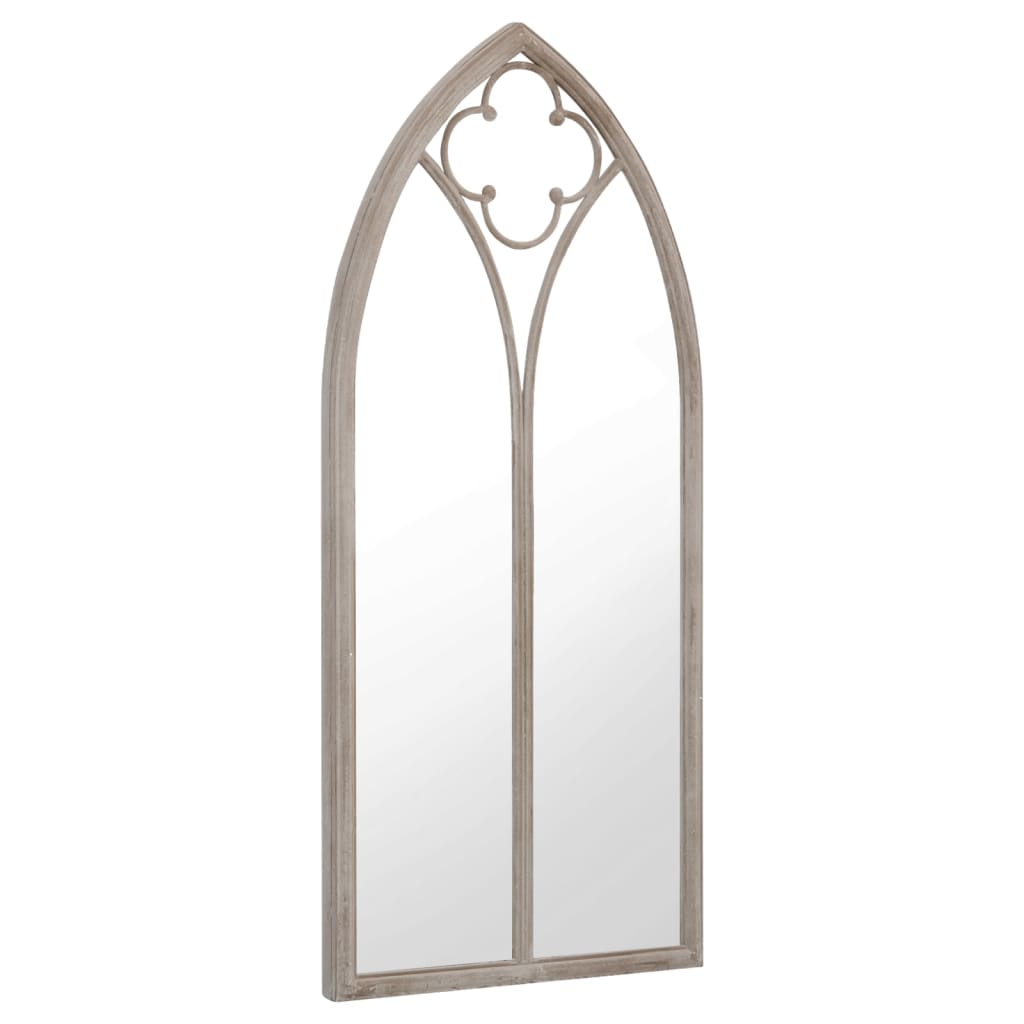 vidaXL Garden Mirror Sand 100x45 cm Iron for Outdoor Use