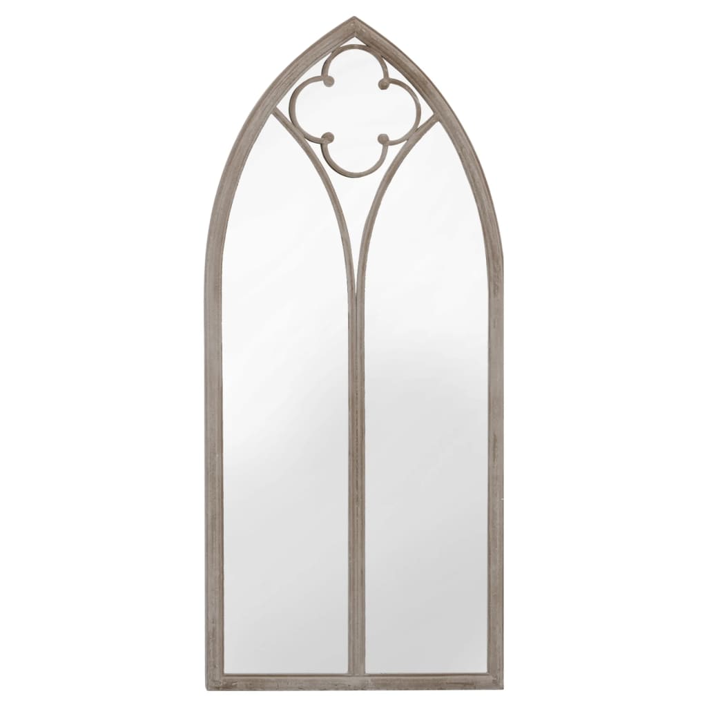 vidaXL Garden Mirror Sand 100x45 cm Iron for Outdoor Use