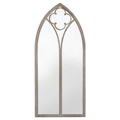 vidaXL Garden Mirror Sand 100x45 cm Iron for Outdoor Use