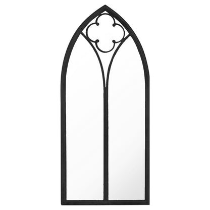 vidaXL Garden Mirror | Black | Iron, glass | Medium |  Decorative Inlays