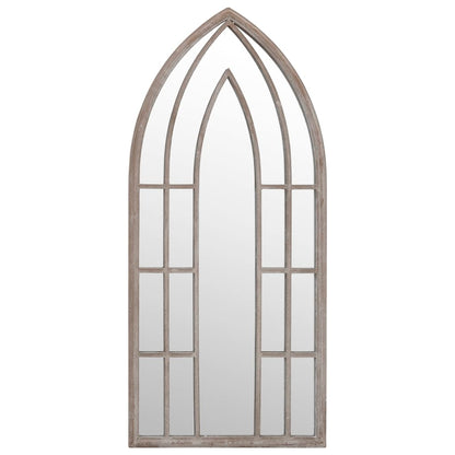 vidaXL Garden Mirror Sand 100x45 cm Iron for Outdoor Use