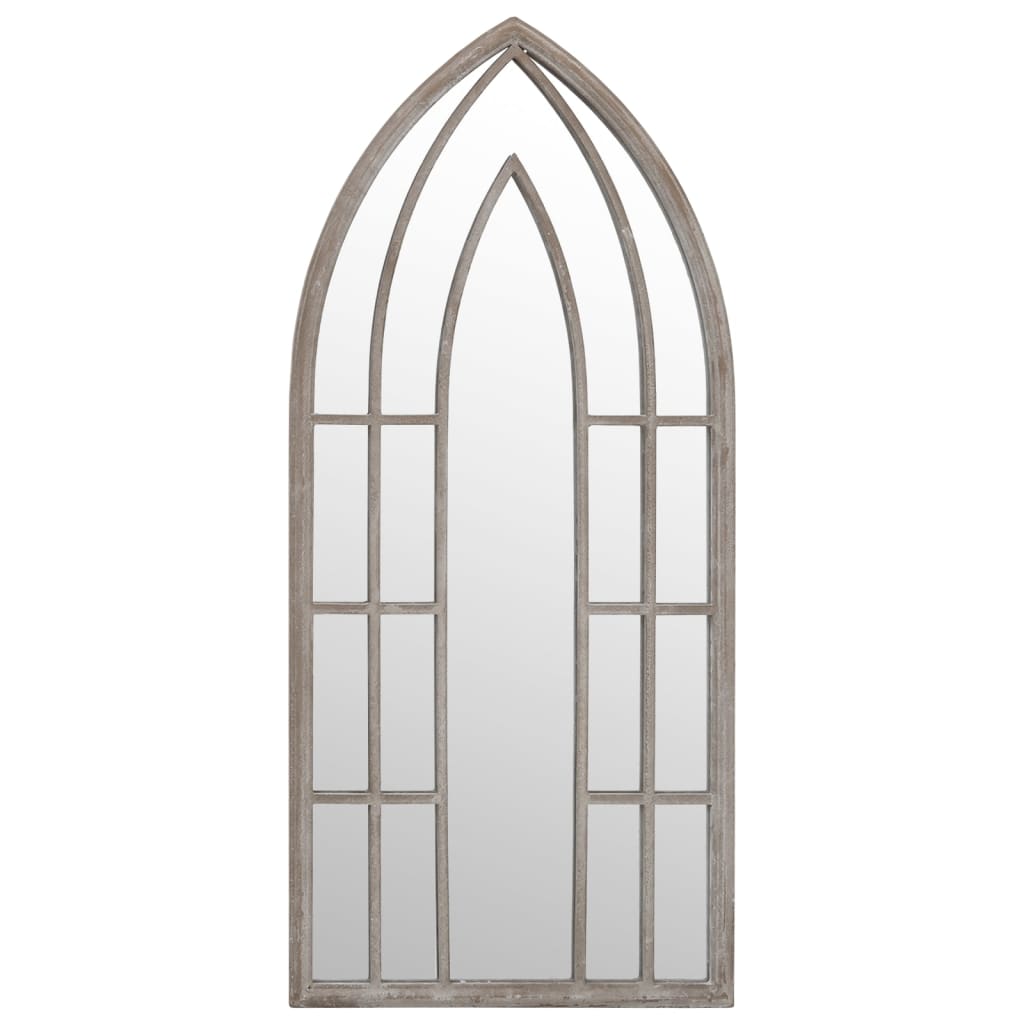 vidaXL Garden Mirror Sand 70x30 cm Iron for Outdoor Use