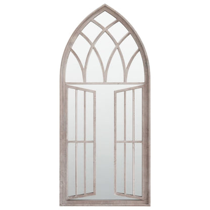 vidaXL Garden Mirror Sand 100x45 cm Iron for Outdoor Use