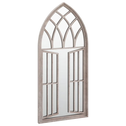vidaXL Garden Mirror Sand 100x45 cm Iron for Outdoor Use