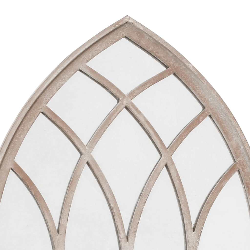 318361 vidaXL Garden Mirror Sand 100x45 cm Iron for Outdoor Use