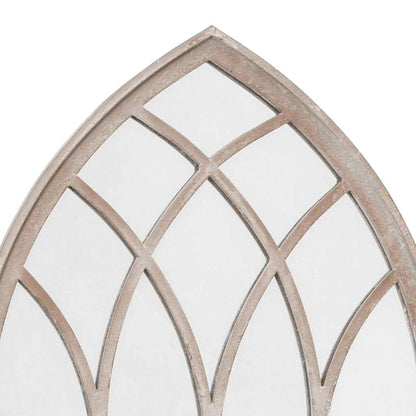 318361 vidaXL Garden Mirror Sand 100x45 cm Iron for Outdoor Use