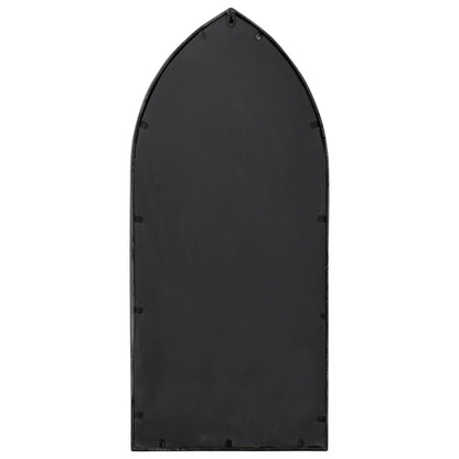 vidaXL Garden Mirror | Black | Iron, Glass | 100x45 cm | Decorative Inlays