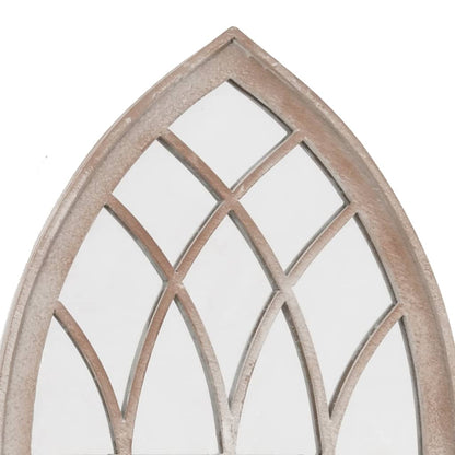 vidaXL Garden Mirror | Sand | Iron, glass | Medium | Mirror | Garden Mirror