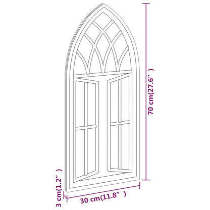 vidaXL Garden Mirror | Sand | Iron, glass | Medium | Mirror | Garden Mirror