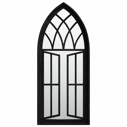 318364 vidaXL Garden Mirror Black 70x30 cm Iron for Outdoor Use