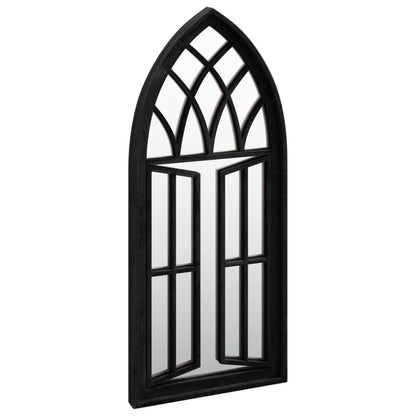 vidaXL Garden Mirror Black 70x30 cm Iron for Outdoor Use