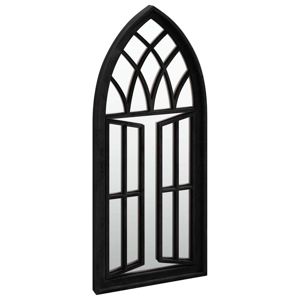 318364 vidaXL Garden Mirror Black 70x30 cm Iron for Outdoor Use