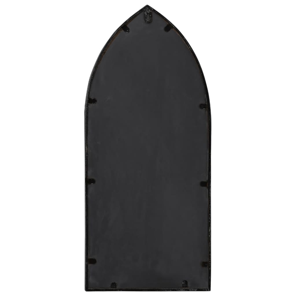 vidaXL Garden Mirror Black 70x30 cm Iron for Outdoor Use
