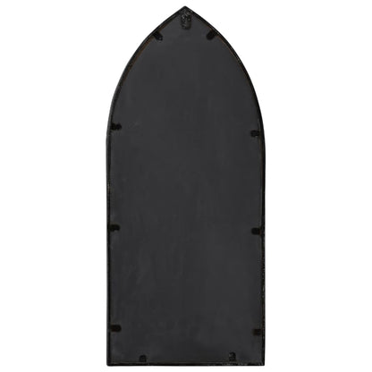 vidaXL Garden Mirror Black 70x30 cm Iron for Outdoor Use