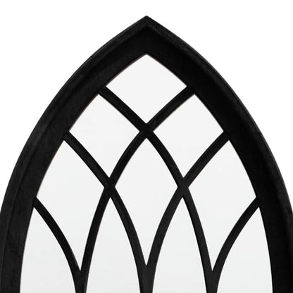 vidaXL Garden Mirror Black 70x30 cm Iron for Outdoor Use
