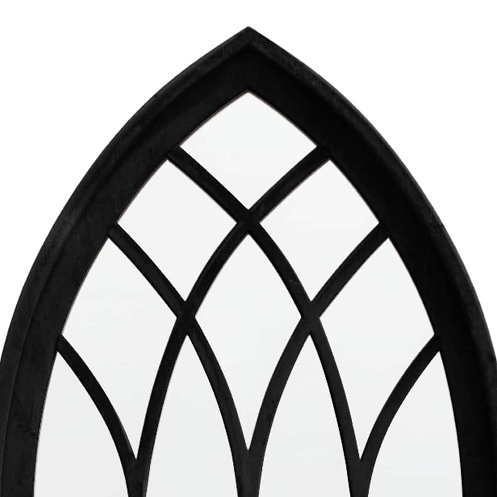 318364 vidaXL Garden Mirror Black 70x30 cm Iron for Outdoor Use