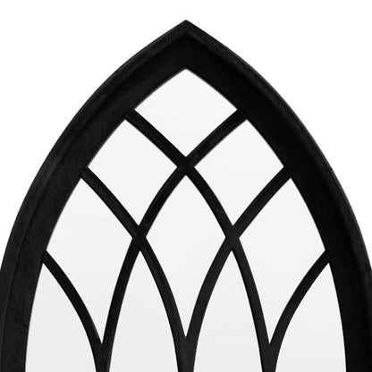 318364 vidaXL Garden Mirror Black 70x30 cm Iron for Outdoor Use