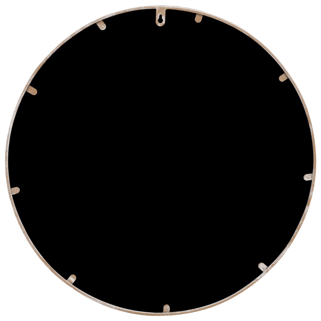 vidaXL Garden Mirror Sand 60x3 cm Iron Round for Outdoor Use