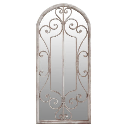vidaXL Garden Mirror Sand 100x45 cm Iron for Outdoor Use
