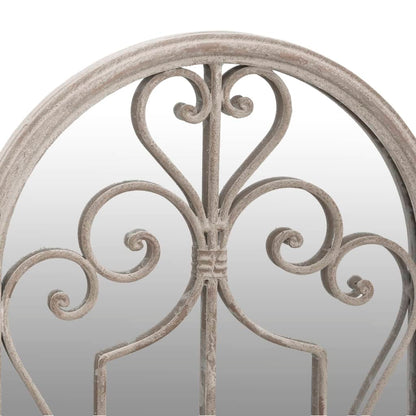 vidaXL Garden Mirror Sand 100x45 cm Iron for Outdoor Use