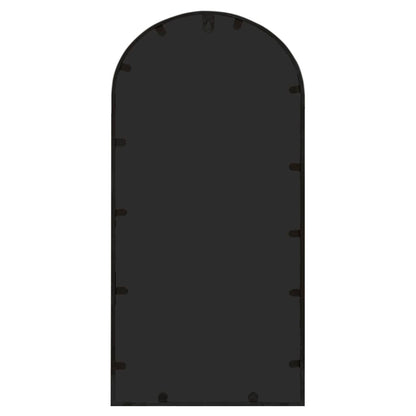 vidaXL Garden Mirror | Black | Iron, Glass | 70x30 cm | Decorative Inlays