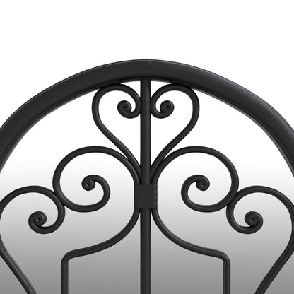 vidaXL Garden Mirror | Black | Iron, Glass | 70x30 cm | Decorative Inlays