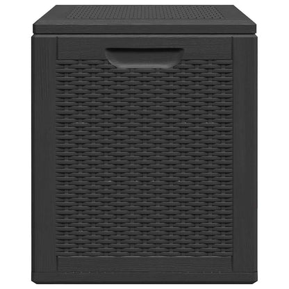 vidaXL Garden Storage Box 90L Black PP Rattan