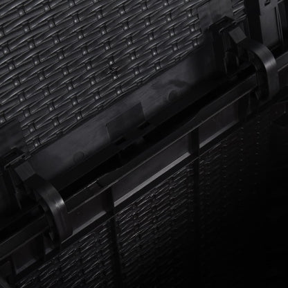 vidaXL Garden Storage Box 90L Black PP Rattan