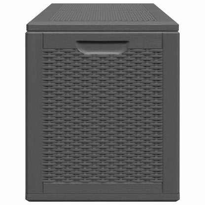 vidaXL Garden Storage Box 180L Black PP Rattan