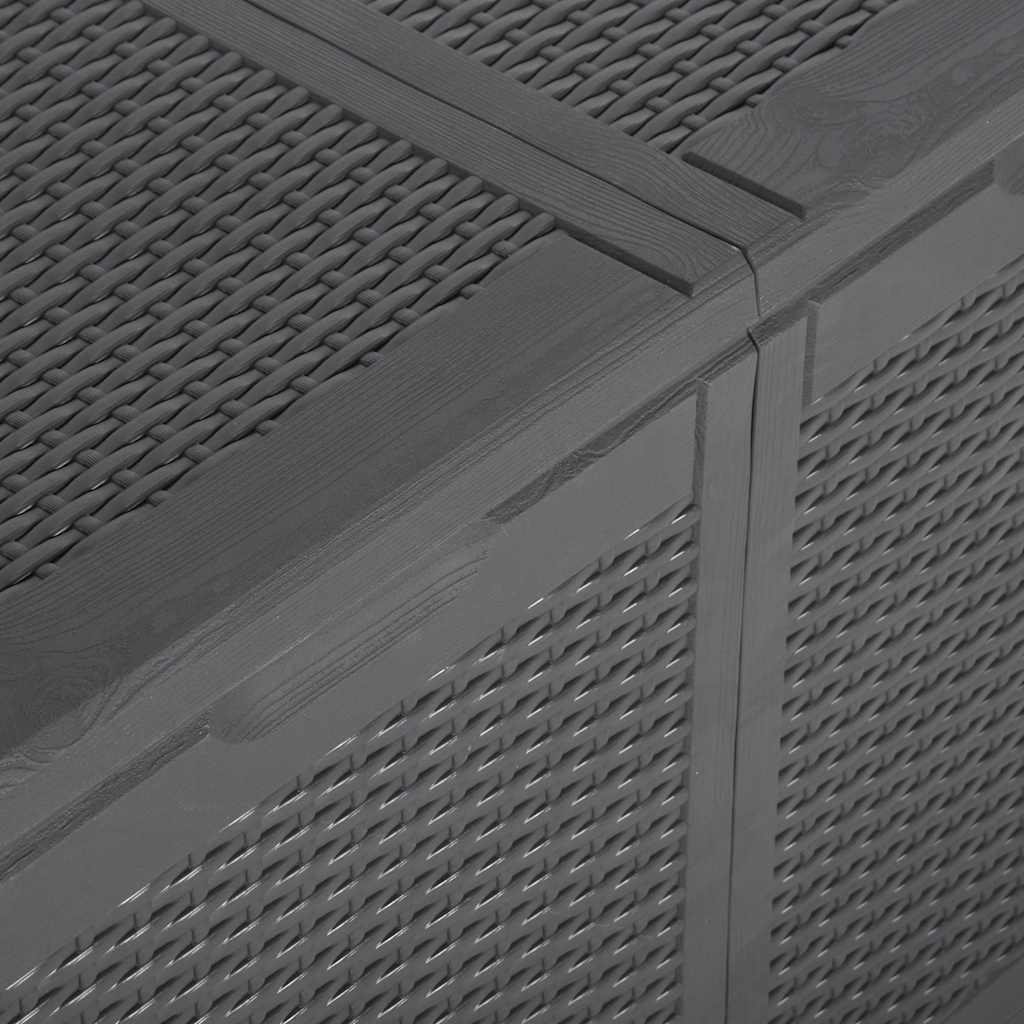 vidaXL Garden Storage Box 180L Black PP Rattan