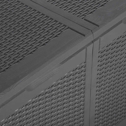 vidaXL Garden Storage Box 180L Black PP Rattan