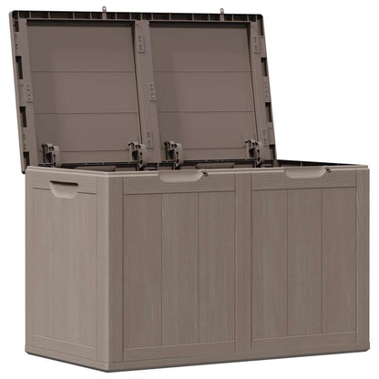 vidaXL Garden Storage Box 180L Brown PP Wood Look