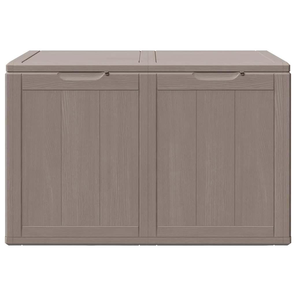 vidaXL Garden Storage Box 180L Brown PP Wood Look