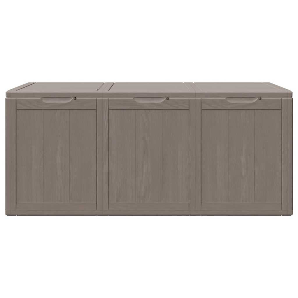 vidaXL Garden Storage Box 270L Brown PP Wood Look