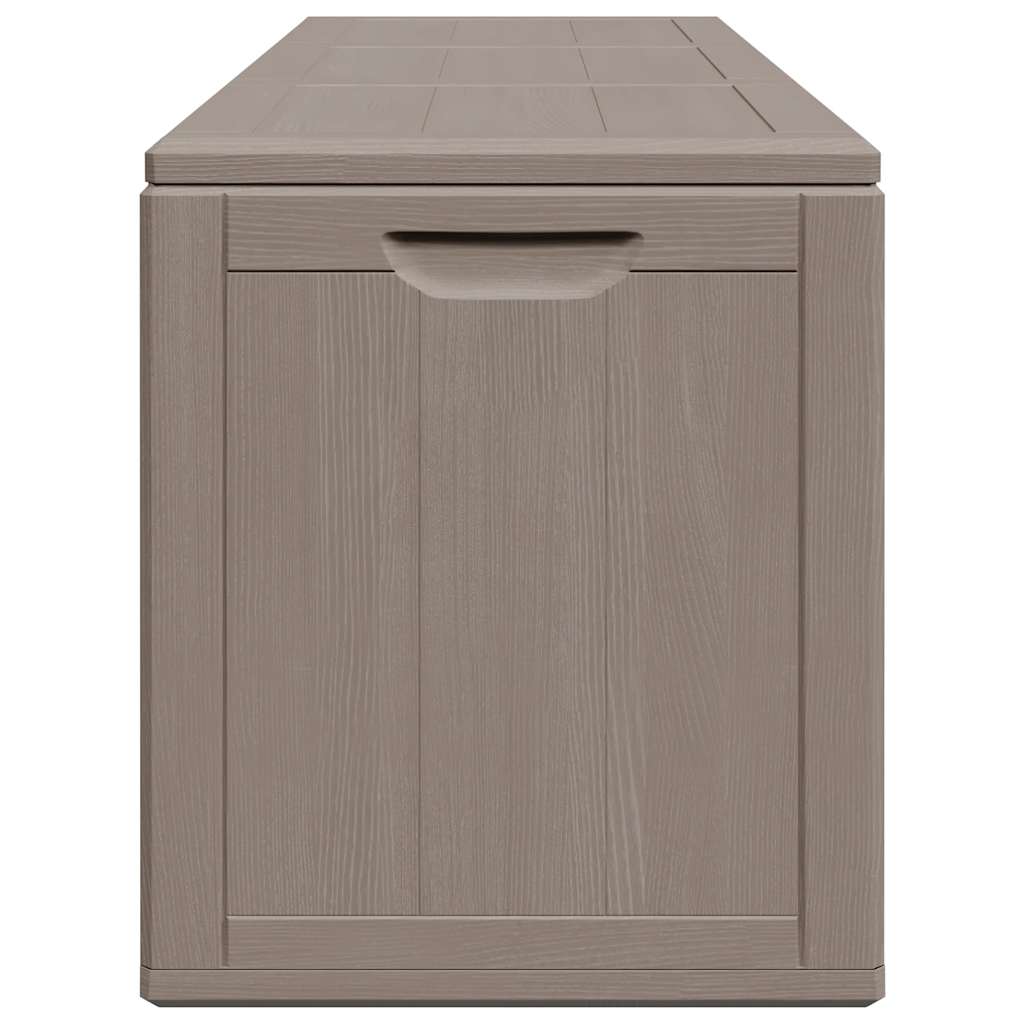 vidaXL Garden Storage Box 270L Brown PP Wood Look