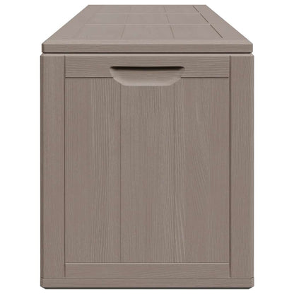 vidaXL Garden Storage Box 270L Brown PP Wood Look