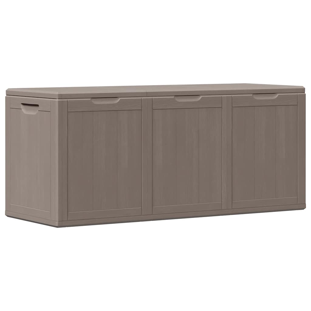 vidaXL Garden Storage Box 270L Brown PP Wood Look