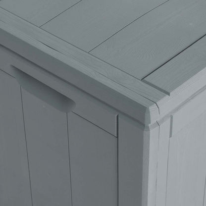 vidaXL Garden Storage Box 90L Grey PP Wood Look