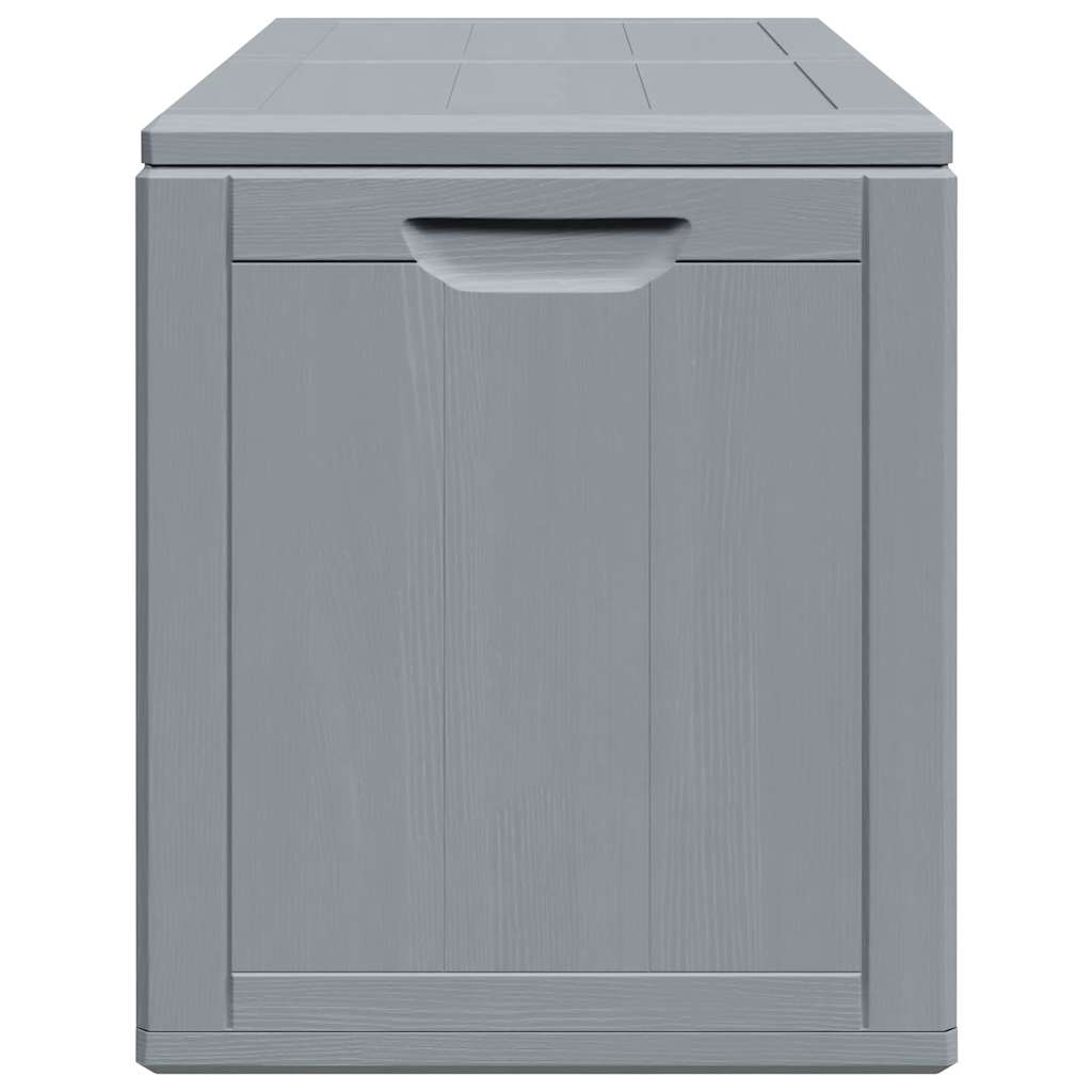 vidaXL Garden Storage Box 180L Grey PP Wood Look