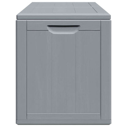 vidaXL Garden Storage Box 180L Grey PP Wood Look