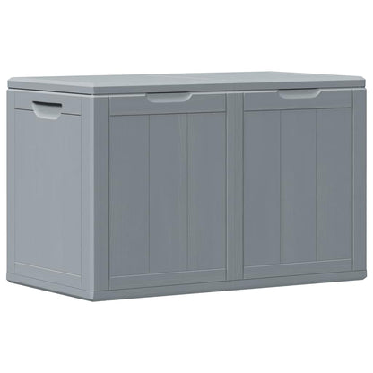 vidaXL Garden Storage Box 180L Grey PP Wood Look